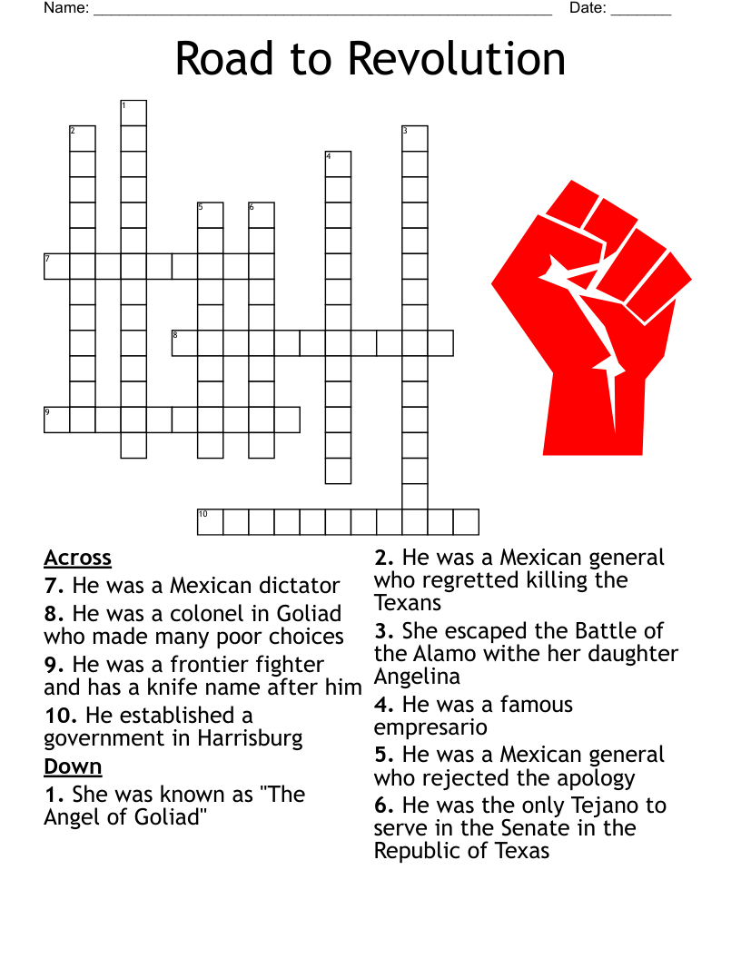 INDEPENDENCE FOR TEXAS Crossword WordMint