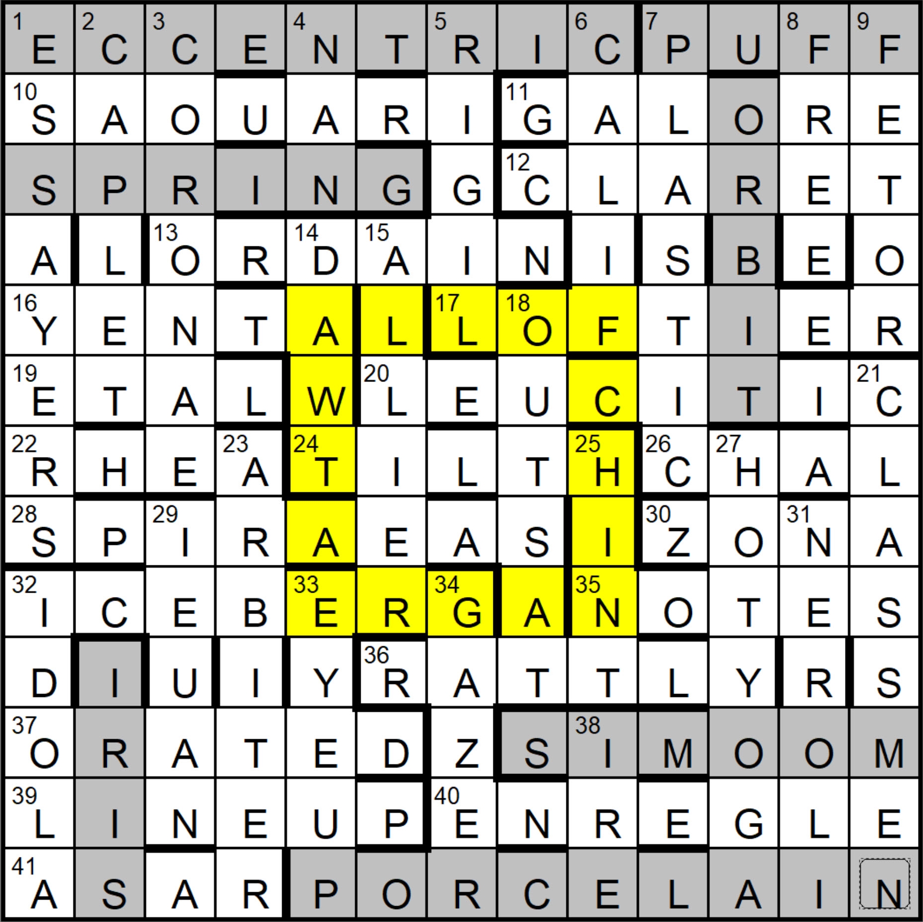 fuchsia relative crossword clue