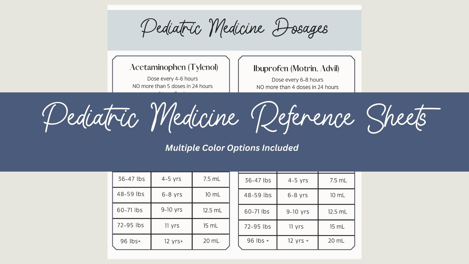 Pediatric Dosage Chart Medicine Guide For Kids digital Download Etsy Pediatric Dosage Chart Medicine Guide For Kids digital Download Etsy