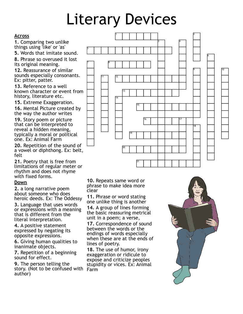 Poetic Forms Crossword WordMint