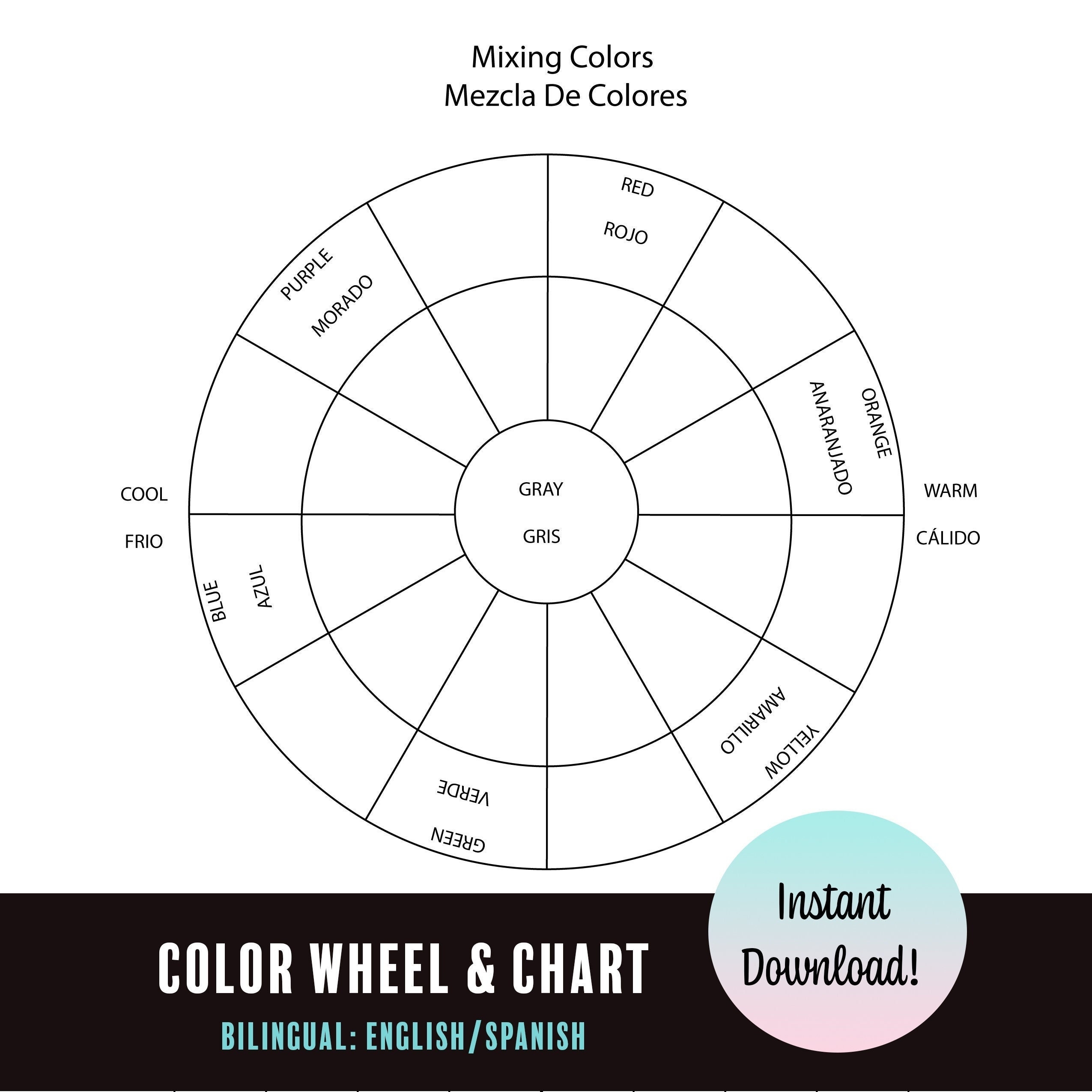 printable colour wheel chart printable colour wheel chart