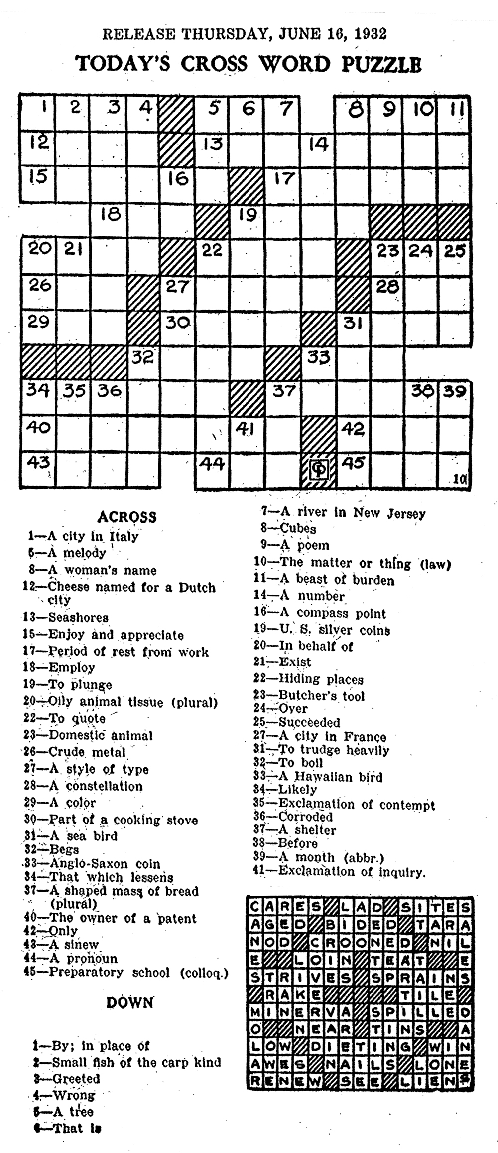 sheffer crossword puzzle