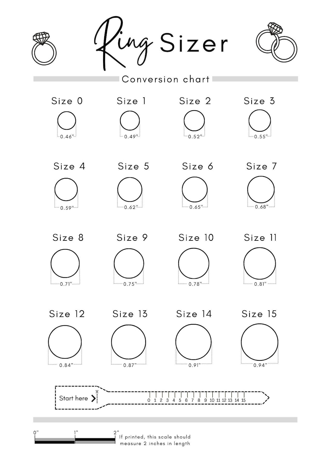 Printable Ring Sizer US UK EU Sizes instant Download Etsy Printable Ring Sizer US UK EU Sizes instant Download Etsy