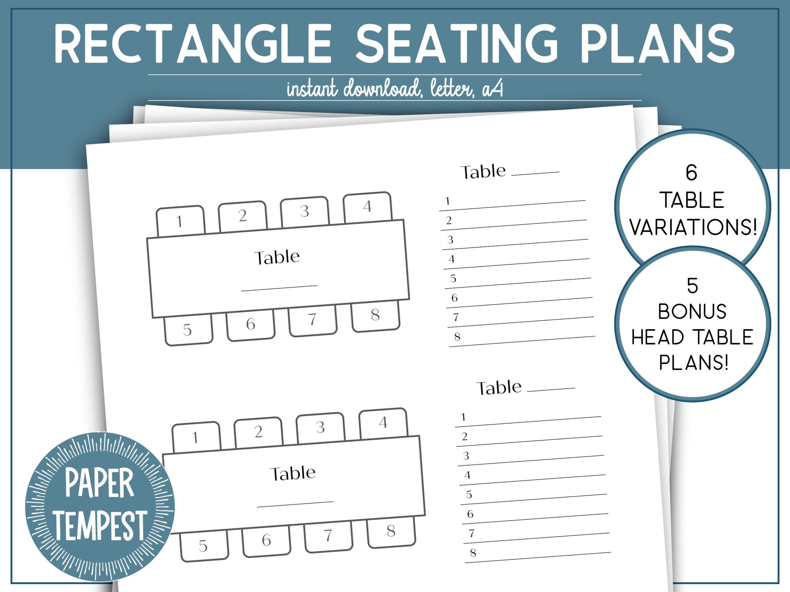 seating chart printable