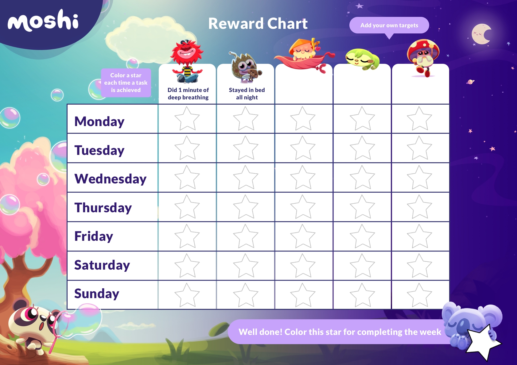 reward chart printable