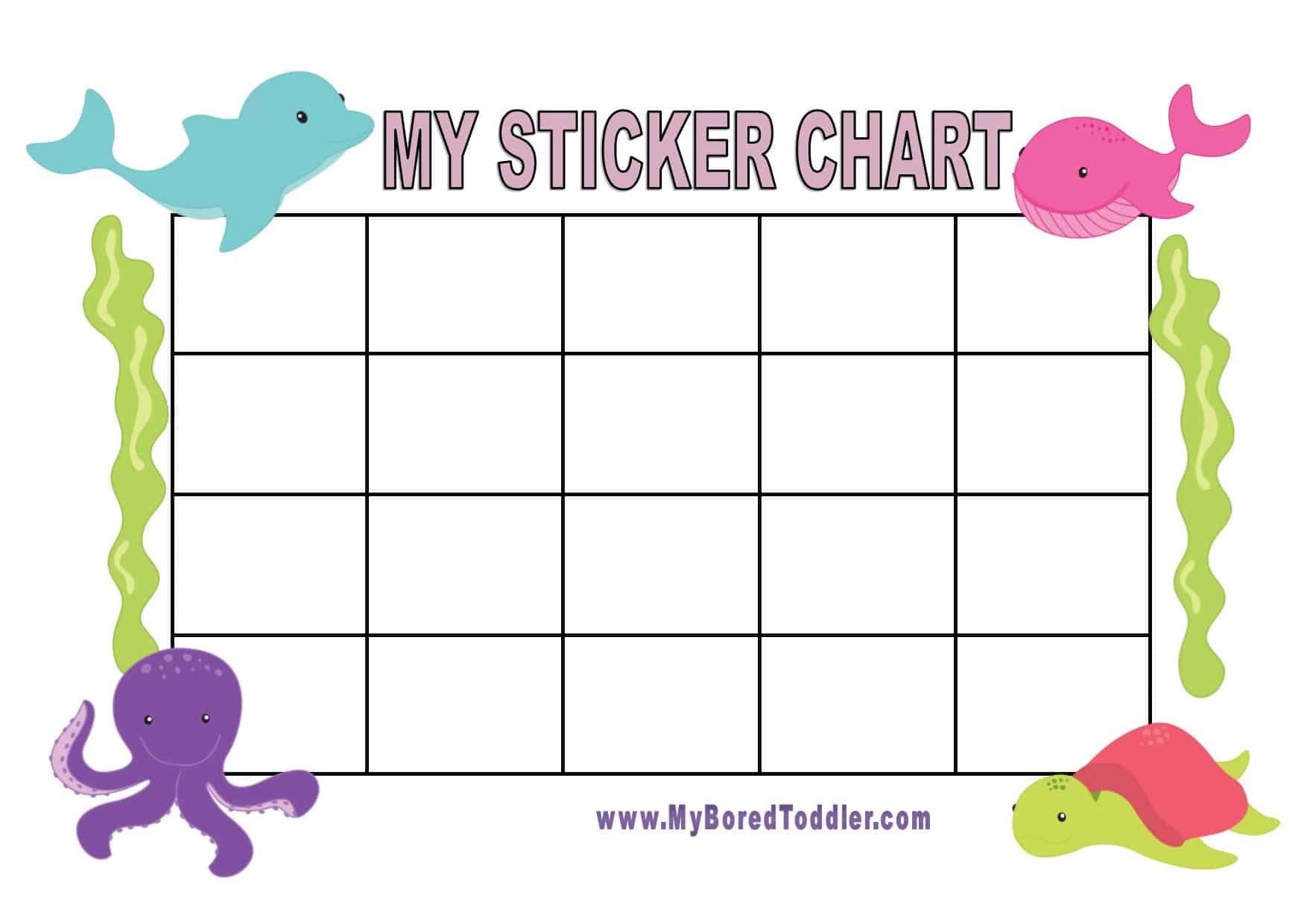 sticker chart free printable