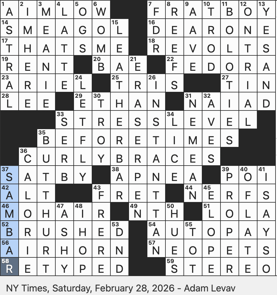 Rex Parker Does The NYT Crossword Puzzle February 2026