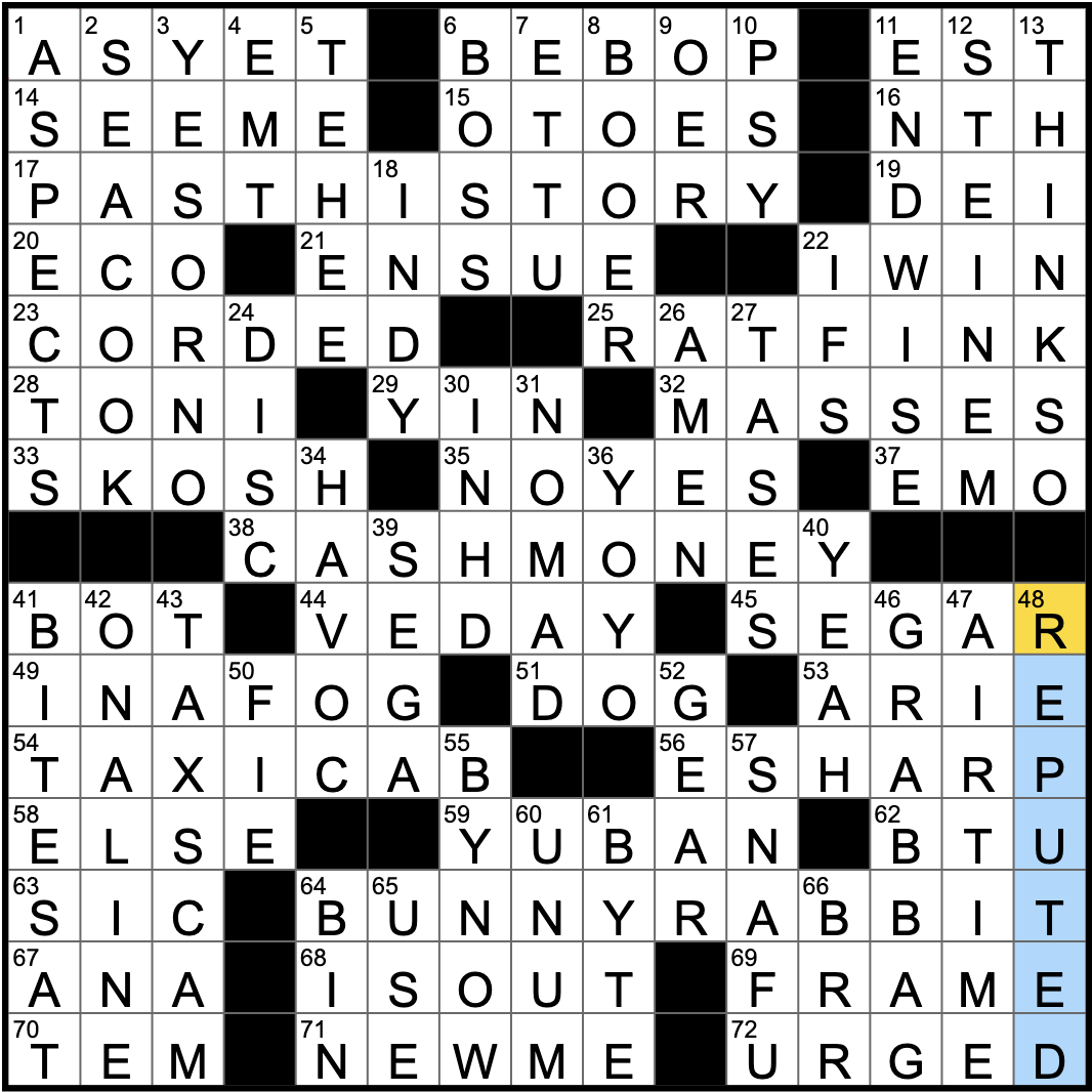 surplus. nyt crossword