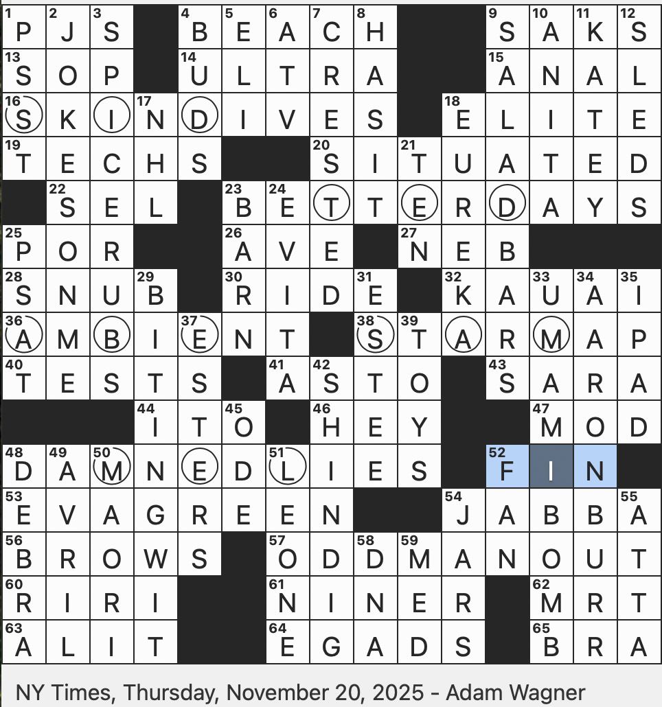 Rex Parker Does The NYT Crossword Puzzle Spanx Founder Blakely THU 11 20 25 Cubing Needs Like An S Tier Video Game Character Pixel Alternative Vesper Lynd Portrayer In Casino