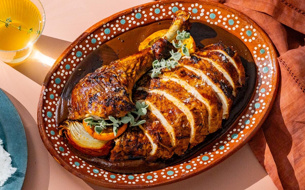 Roasted Turkey With Mole Inspired Spice Rub Recipe Los Angeles Times