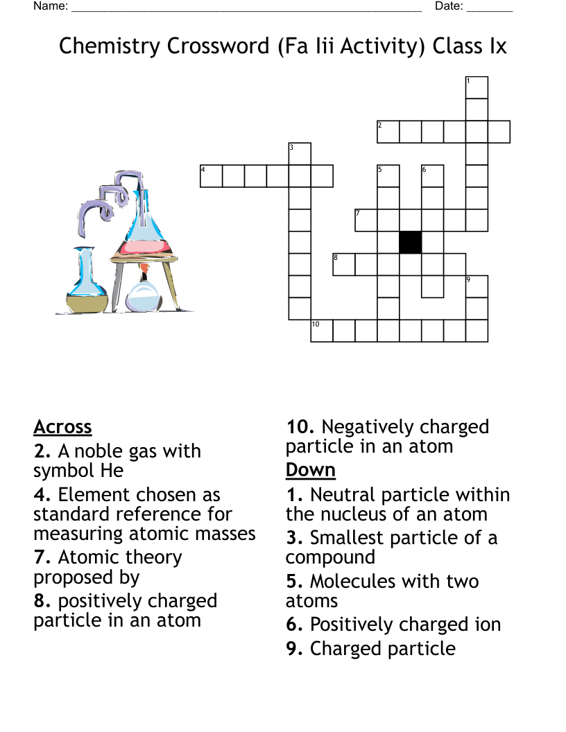 Science Choice Board 1 Crossword WordMint