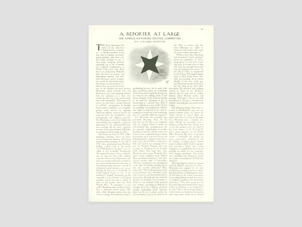 The American Friends Service Committee II A Valuable Prototype The New Yorker