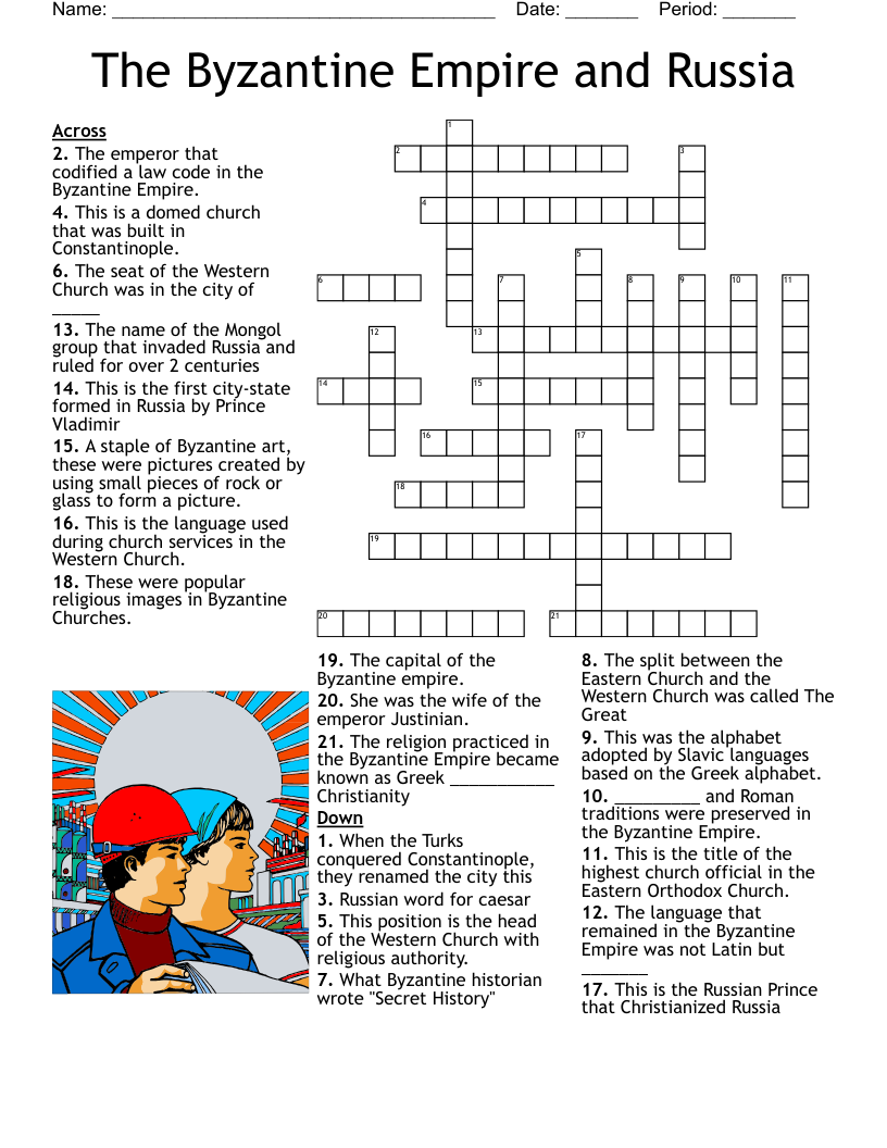 The Byzantine Empire And Russia Crossword WordMint
