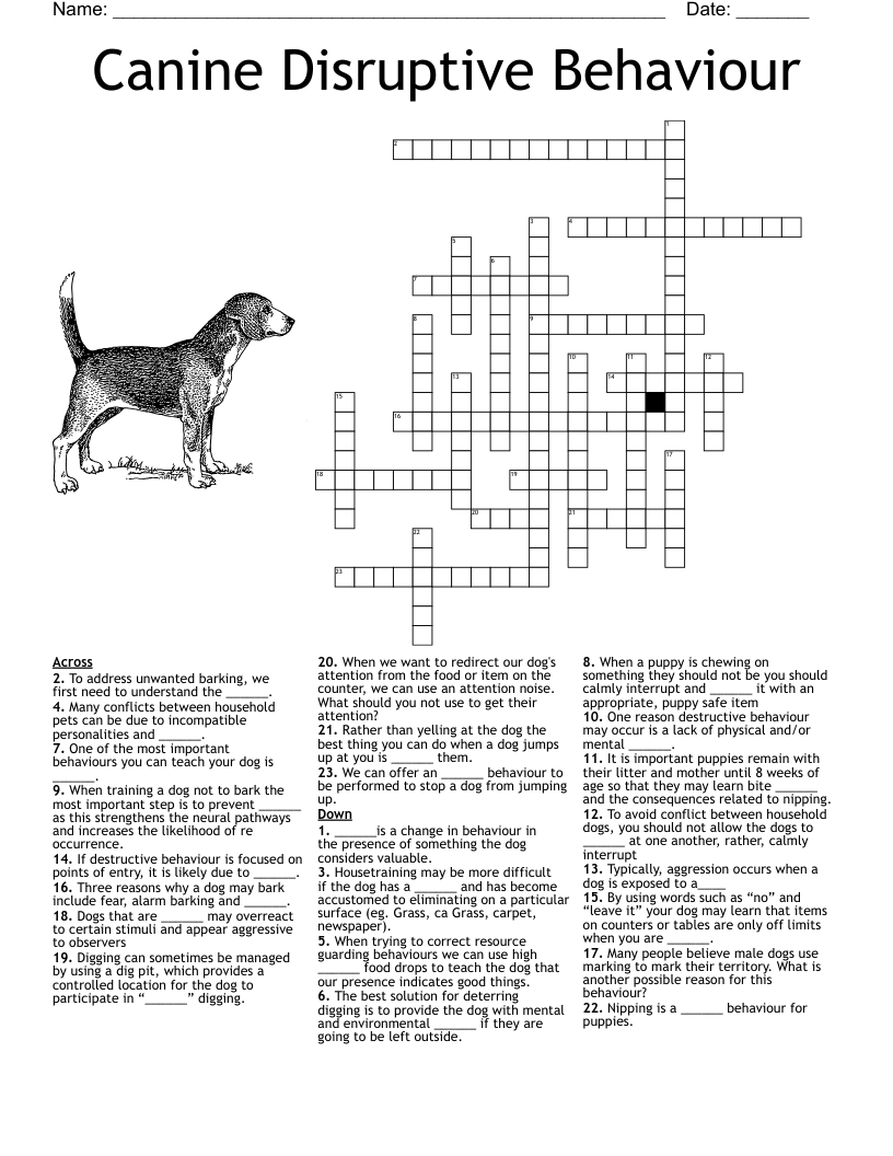 The Good Dog Crossword WordMint