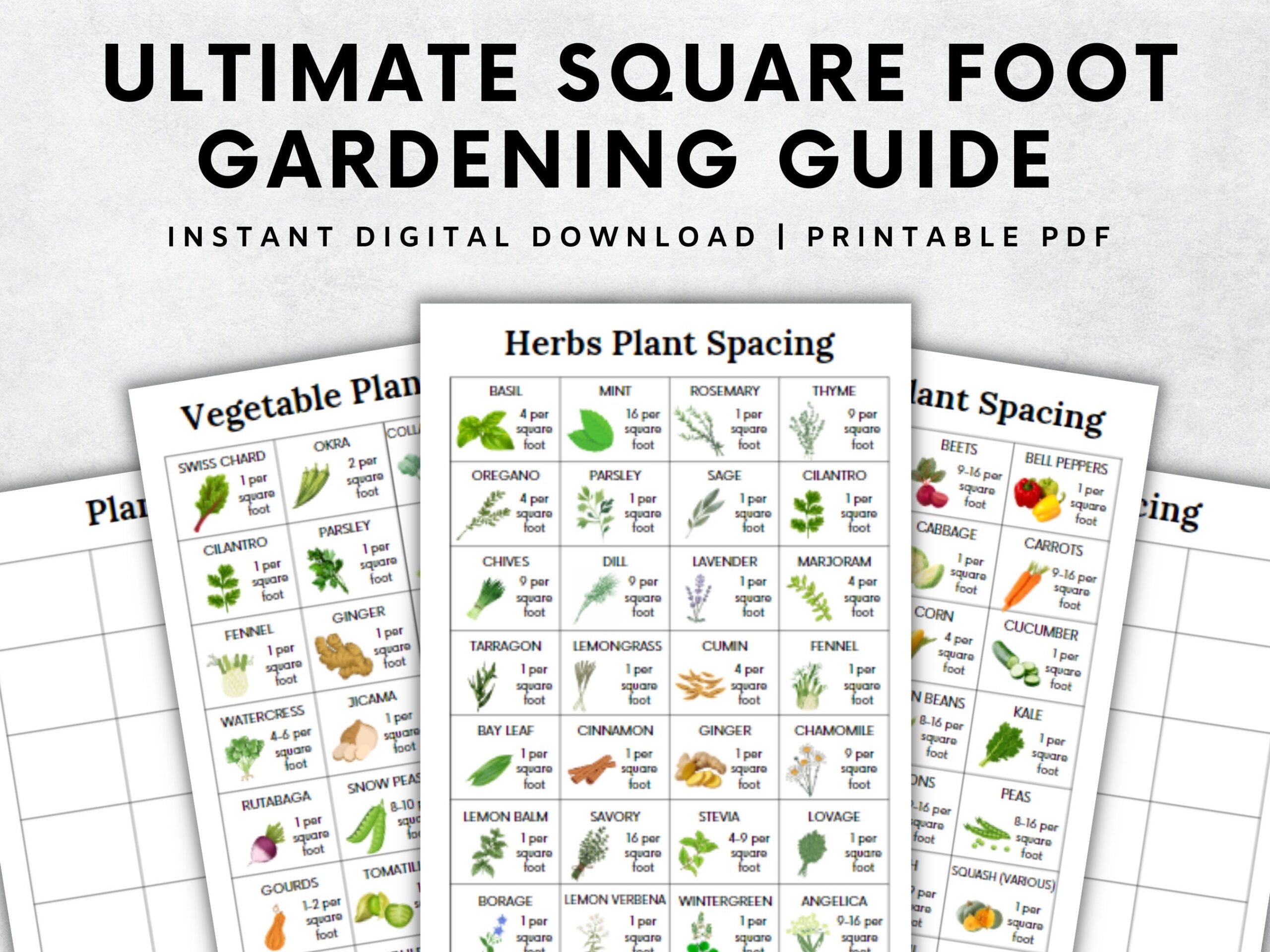 Ultimate Square Foot Gardening Guide Printable Grid Garden Planner Plant Planner Garden Organizer Plants Records Gardening Logbook Etsy Israel
