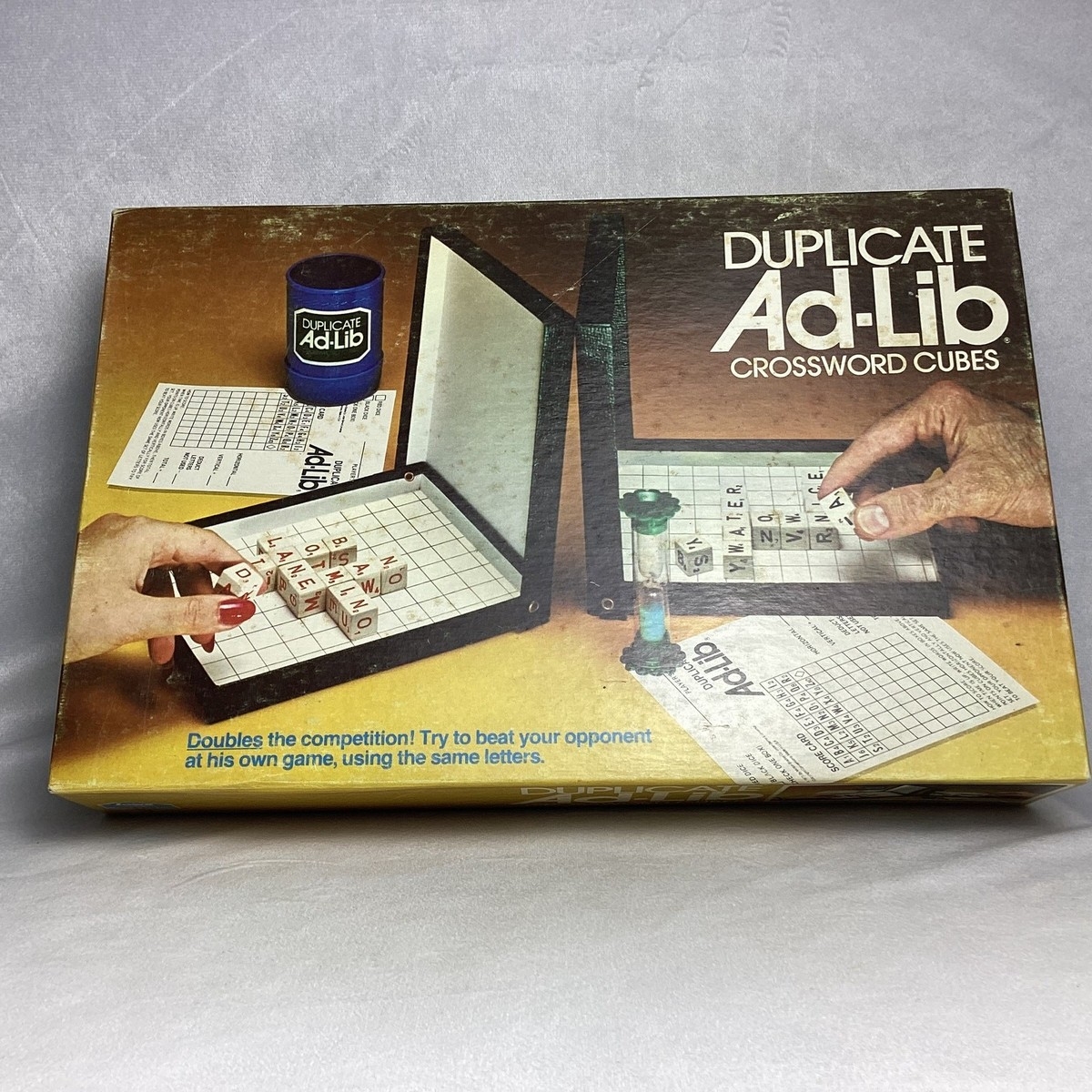 Vintage 1976 LOWE Duplicate Adlib Crossword Cubes Board Game Complete EBay