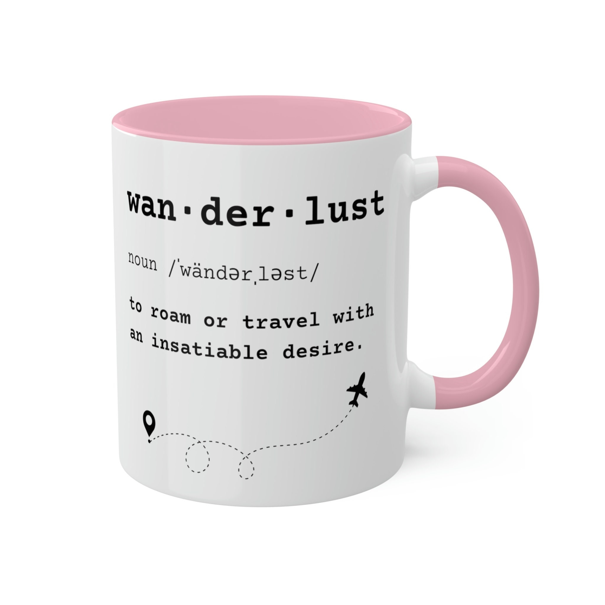 Wanderlust Travel Mug Coffee Mugs Ceramic Mug Unique Coffee Mugs Custom Mugs Travel Gifts Coffee Lover Cute Mugs Mugs For Work 11oz Etsy