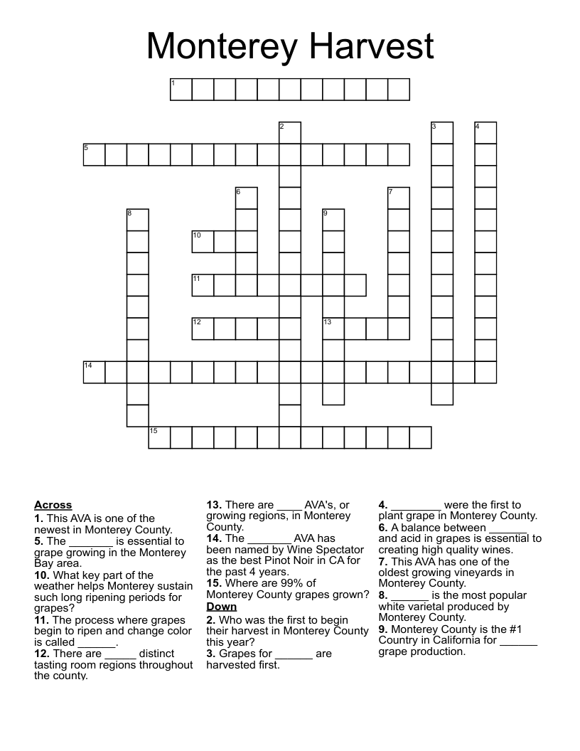 Wine Crossword WordMint Wine Crossword WordMint
