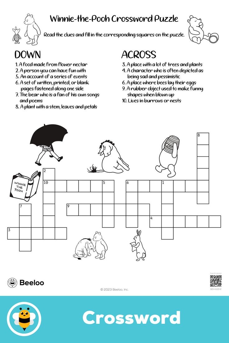 Winnie the Pooh Crossword Puzzle